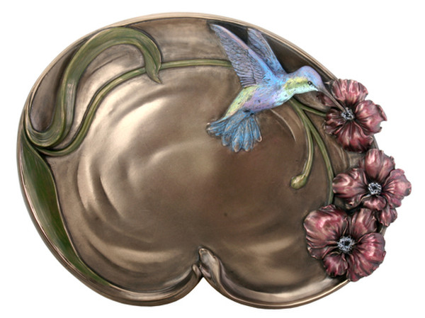 Humming Bird Decorative Sculpted Dish or Tray Artwork